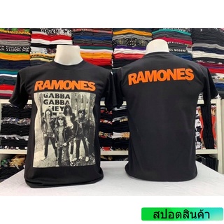 สไตล์ใหม่ เสื้อยืดลายวง RAMONES คอกลม