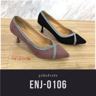 ENJ-0106 รองเท้าคัชชูส้นสูงหัวแหลมสูง​ 2.5 นิ้ว