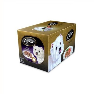 CESAR Tray Lamb 100g. อาหาร สุนัข รสเนื้อแกะ 1 กล่อง (6 ถาด)