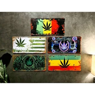 🍃พร้อมส่ง🍃 ป้ายสังกะสี ป้ายวินเทจ ตกแต่งผนัง