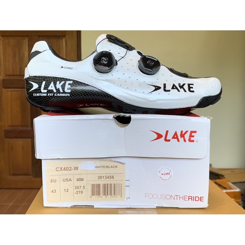 Lake CX-402 Carbon สีขาว Size 43 ยาว 27.3