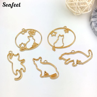 Seafeel_ กรอบเปล่า รูปแมว สีพื้น สําหรับแขวนตกแต่ง