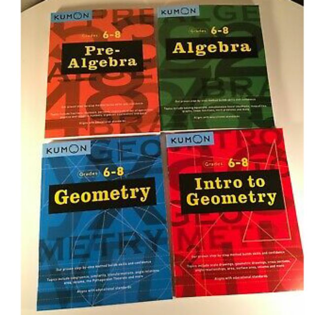 Kumon Workbook Grade 6-8 Algebra / Geometry / Word Problem หนังสือแบบฝึกขายดีอันดับหนึ่ง