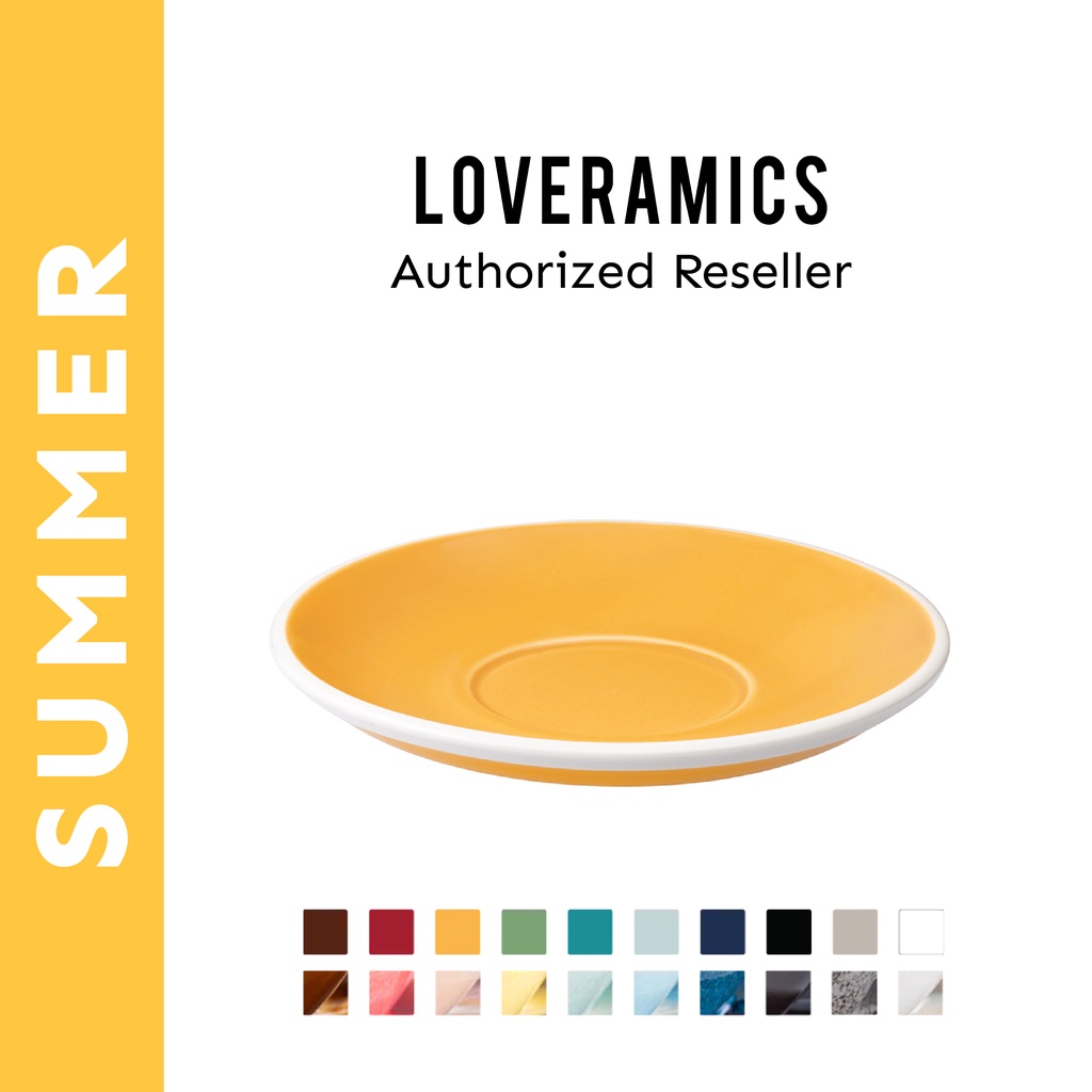LOVERAMICS จานรองแก้วเซรามิค ขนาด 15.5 cm สำหรับแก้วทรง EGG (Saucer Suitable with Egg 250/300 ml.)