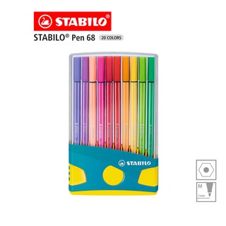 [Official Store] STABILO Pen 68 ปากกา ปากกาสี หมึกน้ำ Fibre-Tip Pen ColorParade Turquoise Set 20 สี