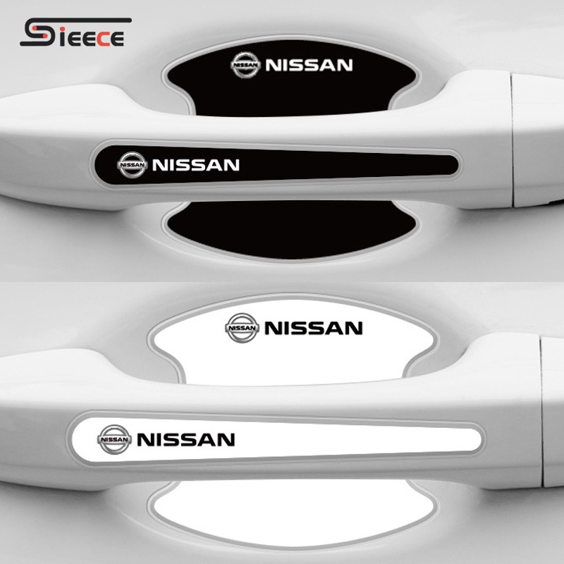Sieece กันรอยประตูรถยนต์ ฟิล์มกันรอยมือจับประตูรถยนต์ สำหรับ Nissan Kicks March Almera Note JUKE