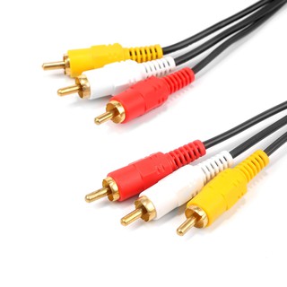 【1.5M/3M/5M/10M】3 rca male av สายเคเบิ้ลเสียงวิดีโอ