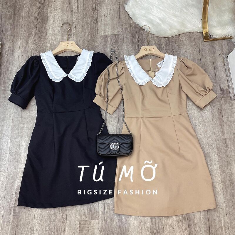 ชุดเดรสไซส์ใหญ่ของผู้หญิง เดรสไซส์ใหญ่ ดีไซน์ประดับ คอนซีลเลอร์ Moonlight Ruffle Dress ทุกขนาดตั้งแต