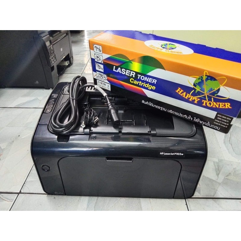 HP LASERJET P1102w มือสองพร้อมใช้ หมึกใหม่