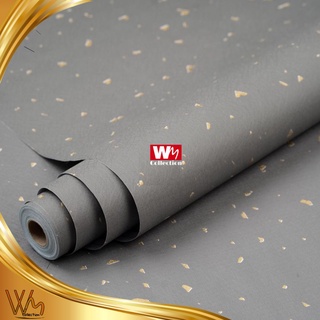 สติกเกอร์วอลเปเปอร์ ลายจุด สีทอง สีเทา ขนาด 45 ซม. x 100 ซม. สําหรับติดตกแต่งผนังห้องนั่งเล่น