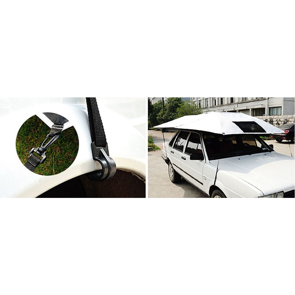 YEEGE ร่มกันแดดรถยนต์ Car Umbrella ผ้าฉนวนกัน UV ป้องกันแดด โครงเหล็ก ...