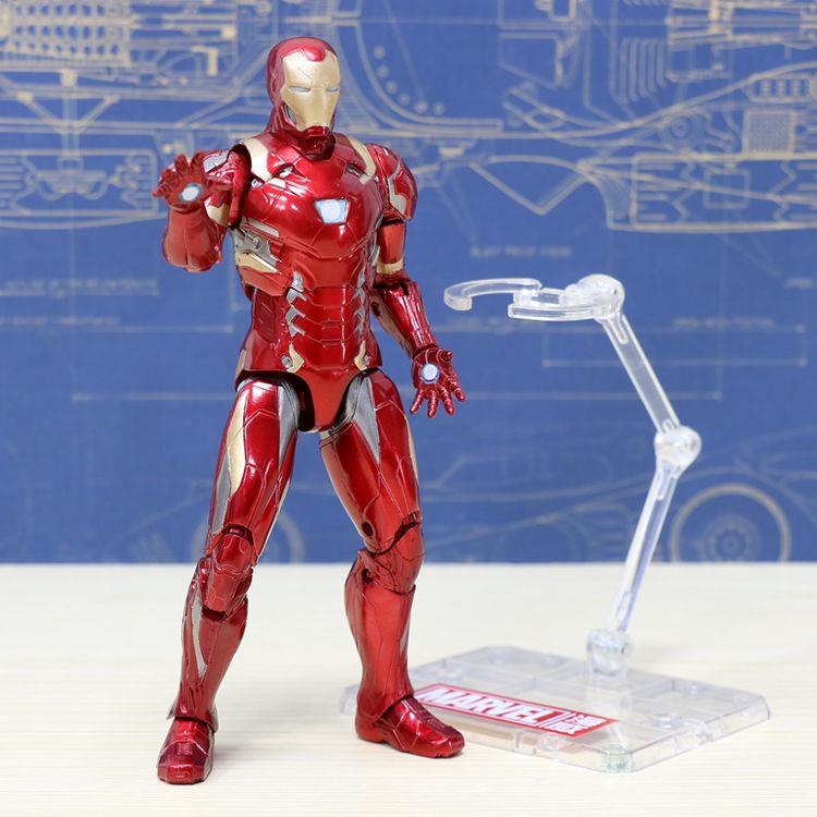 ✁☽Marvel Iron Man Figure Model Spiderman Toy Figure Anime Doll Avengers Doll Toy