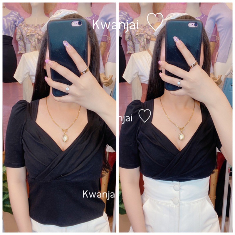 เสื้อยืดทรงอกสวย ใส่แล้วดูแพงในทุกลุค[NC-989]