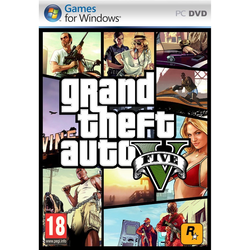 Grand Theft Auto V / GTA 5 [เวอร์ชั่น 1.41] - เกมออฟไลน์ PC พร้อม DVD / PENDRIVE