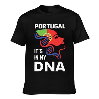 ผ้าฝ้ายคอกลมเสื้อยืด ผ้าฝ้าย พิมพ์ลาย Portugal Its In My Dna สําหรับผู้ชายfrom S-4XL