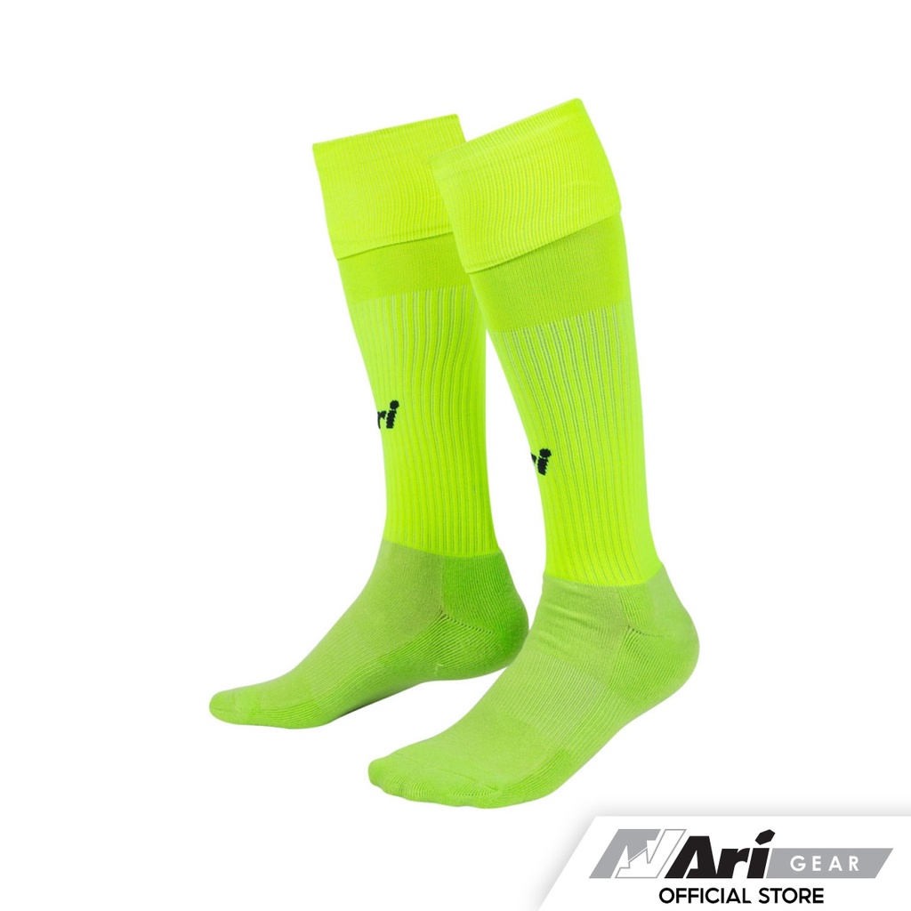 ARI LONG SOCKS - LIGHTGREEN ถุงเท้า อาริ ยาว สีเขียวสะท้อนแสง
