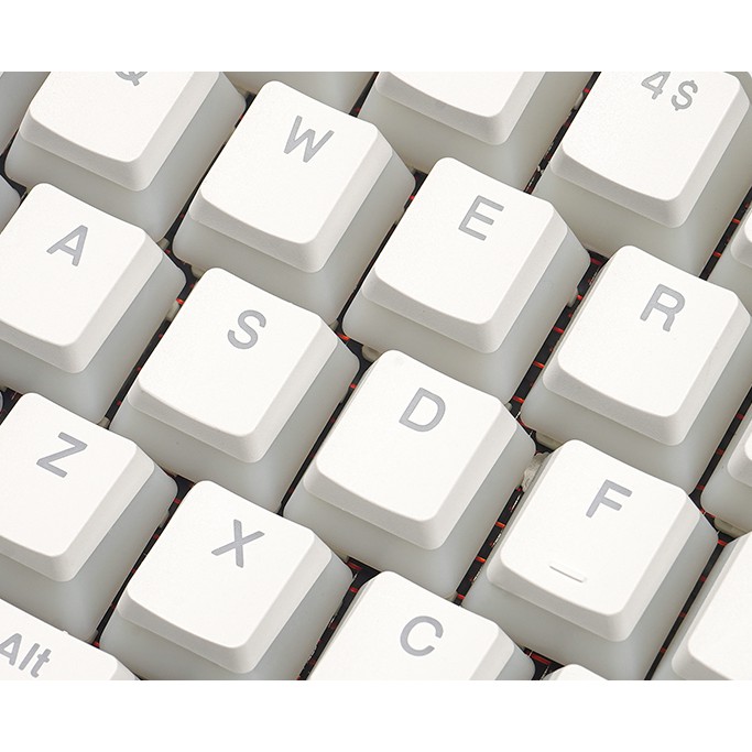 เซ็ตปุ่มคีย์แคป PBT WHITE/BLACK PUDDING KEYCAPS ANSI Layout คีย์แคปพุดดิ้งสีขาว ปุ่มคีย์บอร์ดสำหรับ Mechanical Keyboard