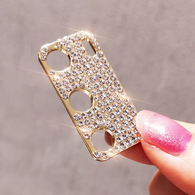 เคสฟิล์มกันรอยเลนส์กล้อง ประดับกลิตเตอร์ พลอยเทียม สําหรับ Samsung Galaxy Note 20 Ultra S21 S20 Plus