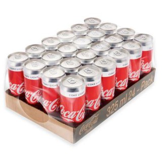 D - day COKE LIGHT CAN โค้ก ไลท์แคน ขนาด 325ml ยกแพ็ค 24กระป๋อง เครื่องดื่มน้ำอัดลม น้ำอัดลม, โซดา porn__shop