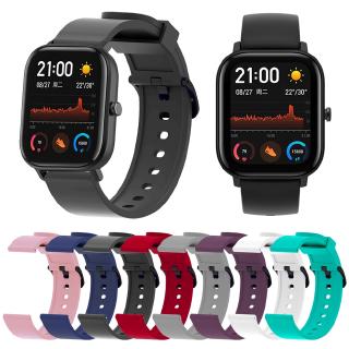 สายนาฬิกาข้อมือซิลิโคนสำหรับ Huami Amazfit GTS/GTS 4 3 2 2e 2Mini/GTS 4 Mini 20 มม.