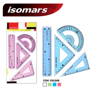 ISOMARS ชุดเรขา 15cm. (RULER SQUARE SET 15CM)