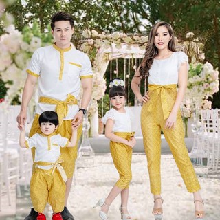 ชุดไทย Dao Rueng Jumpsuit ชุดไทยประยุกต์ ชุดทำบุญ ชุดไทยจัมพ์สูท ชุดครอบครัว ชุดแม่ลูก ชุดไทยแม่ลูก