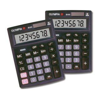 โอลิมเปีย เครื่องคิดเลข รุ่น SD-810 แพ็คคู่ Olympia Calculator Model SD-810 Twin Pack