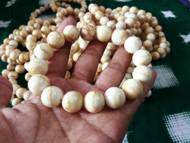 สร้อยข้อมือมาร์จันปะการังสีขาว ไฟหรี่ขาว 12 14 มม ต้นฉบับ ปะการัง
