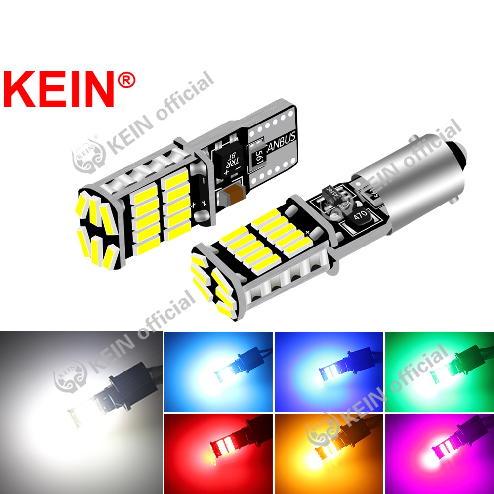 Kein 2PCS Highlight T10 หลอดไฟ Led BA9S Led T4W ไฟโดม 194 168 501 ภายในรถอ่านไฟสัญญาณรถด้านหลังหาง T