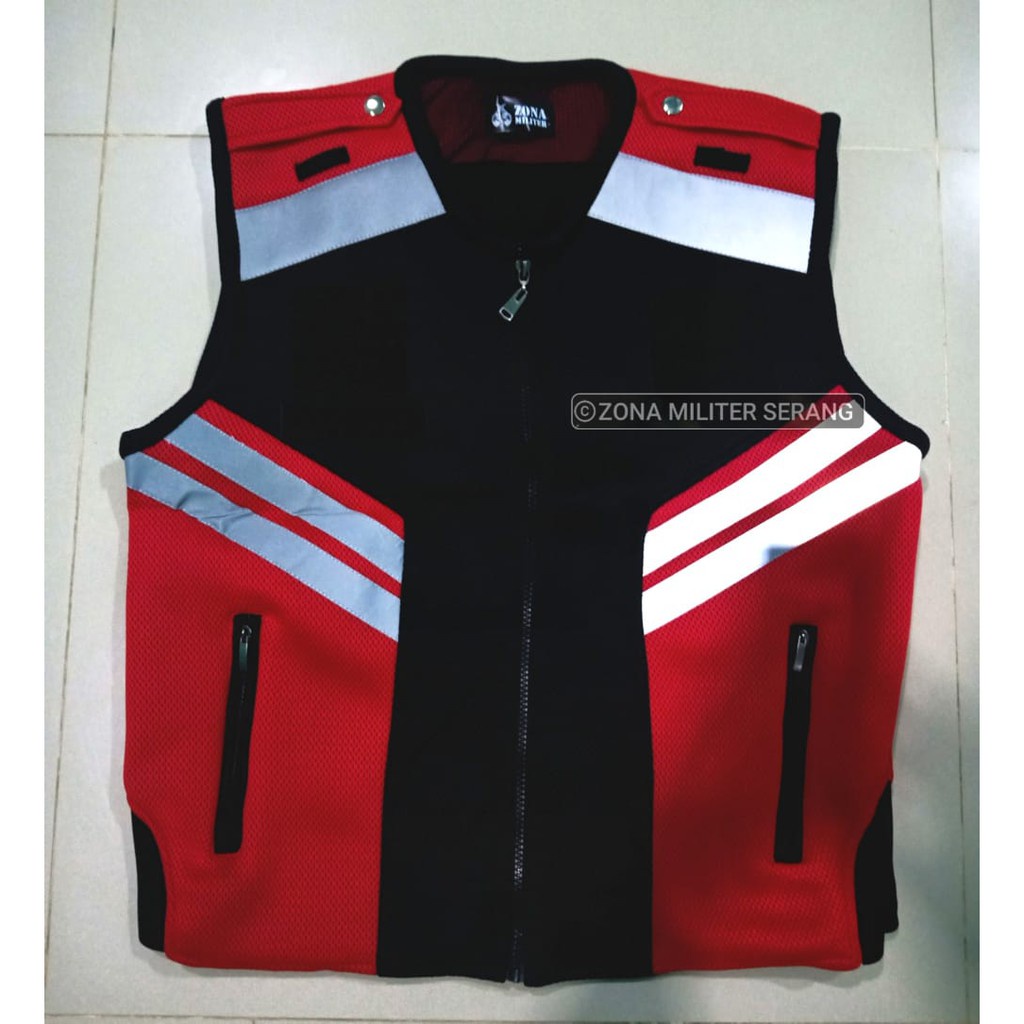 MERAH NET VEST/ SAFETY VEST SCOTH/ PROJECT VEST/ SAFETY VEST/ PLAIN RED VEST