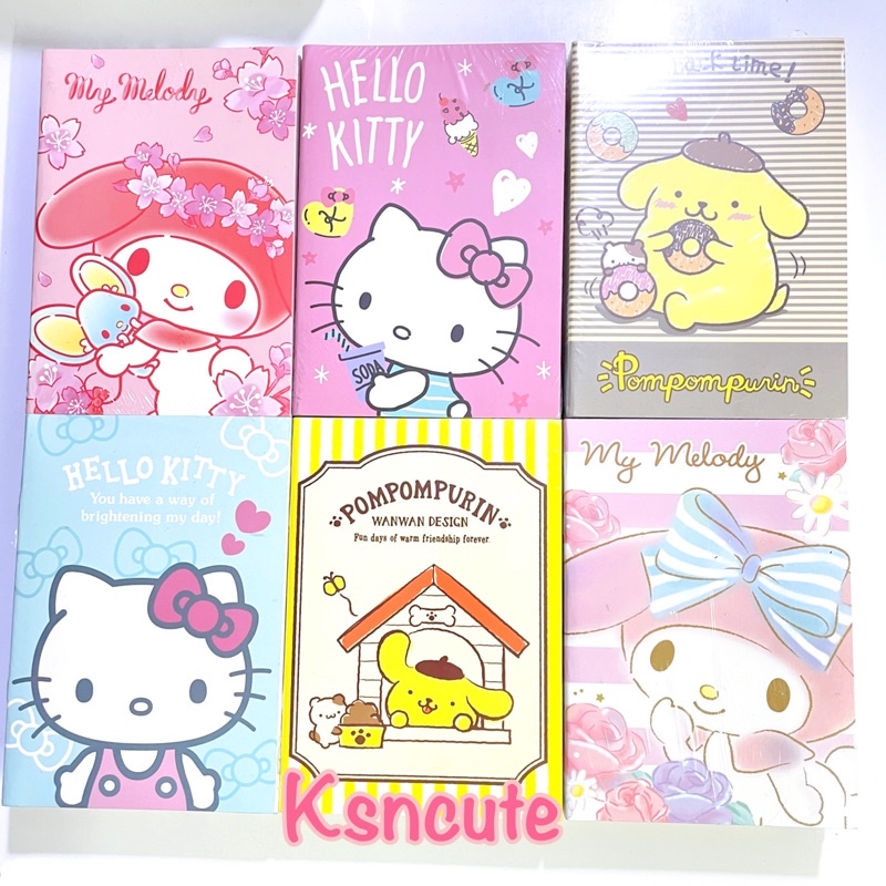 สมุดบันทึก A5 ปกอ่อน ลายลิขสิทธิ์ sanrio disney มีเส้น มีลาย