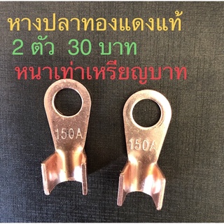 หางปลาทองแดงแท้ 100A,150A ,200A อย่างหนา เชื่อมต่อแบตเตอรีกับเบรกเกอร์ อินเวอร์เตอร์