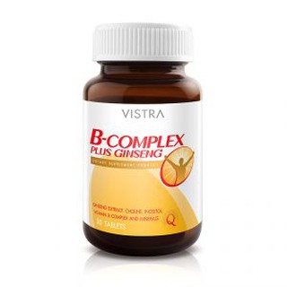 Vistra b complex plus ginseng 30 เม็ด วิสทร้า วิตามินบี ผสมโสม วิตามินบีรวม วิตามินเจริญอาหาร จาก วิสตร้า