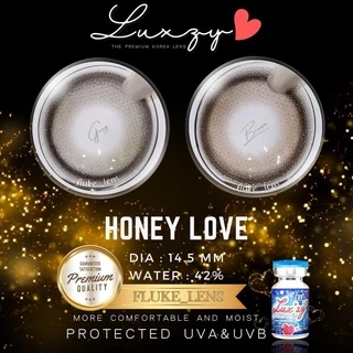 ตาหวานนัว🧸 คอนแทคเลนส์(ขนาดโต) Honey Love Luxzylens เลนส์กรองแสง ผลิตที่เกาหลี ของแท้รับจากบริษัทโดยตรง honeylove