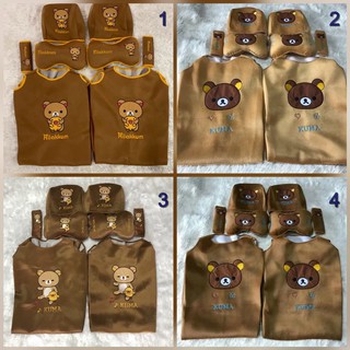 ชุดหุ้มเบาะรถยนต์ 8ชิ้น ลายหมีริลัคคุมะ Rilakkuma