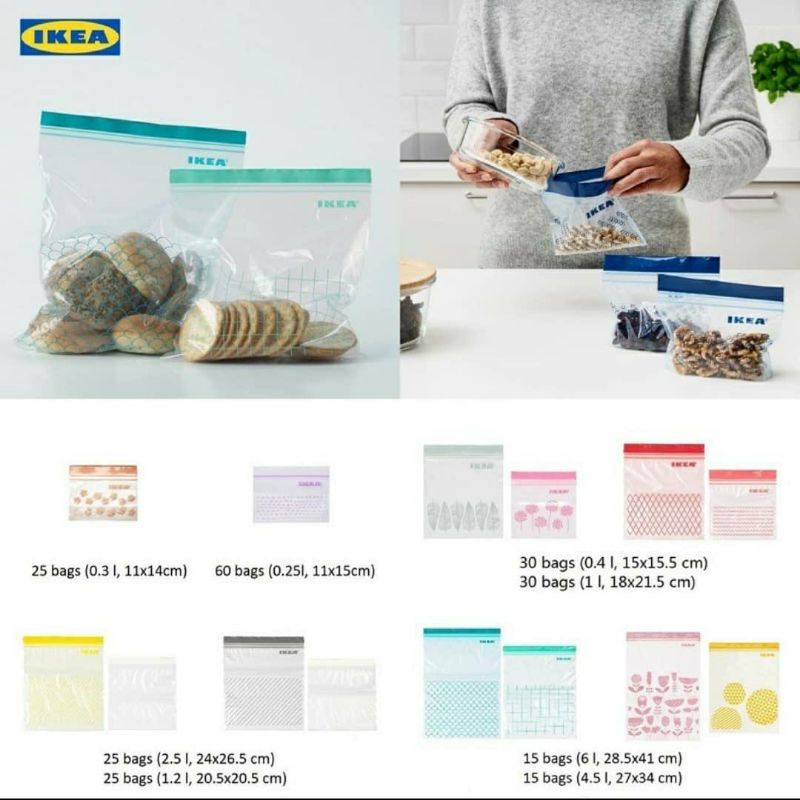 IKEA Ziplock Plastic Bag WBWI Shopee Thailand