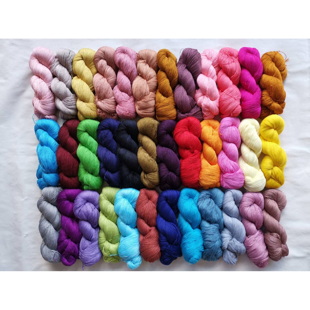 niidz (1กิโลกรัม) ด้ายซีกวงสี ด้ายทอผ้า ซีกวง เรย่อน
