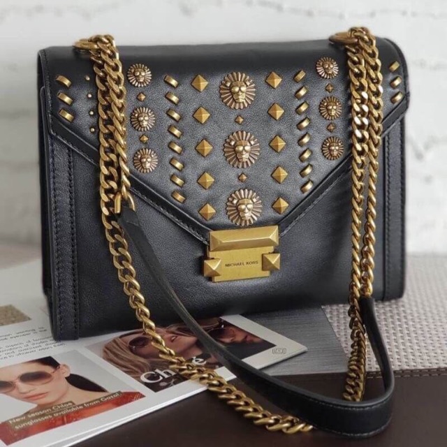 michael kors whitney large embellished leather shoulder bag