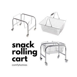 [โค้ดCOMFY45 ลด45] 🎧พร้อมส่ง🎧ตะกร้ามีล้อ SNACK ROLLING CART /comfyhomies/