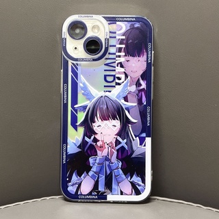 Genshin impact Columbina เคสโทรศัพท์มือถือ แบบใส กันกระแทก ลาย April Fools Girls สําหรับ iPhone 14 13 12 11 promax x xs xsmax xr 7 8 plus