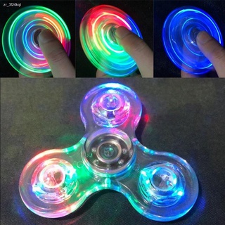 ☒✨พร้อมส่ง✨แฮนด์สปินเนอร์ ไจโร ของเล่น LED Fidget Spinner Mechanical Gyro สีสันสดใส ของเล่นเด็กผู้ใหญ่ เรืองแสง