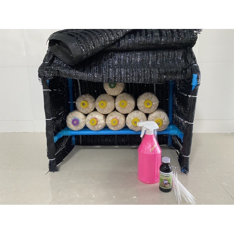 โรงเรือนเพาะเห็ด + ก้อนเห็ด