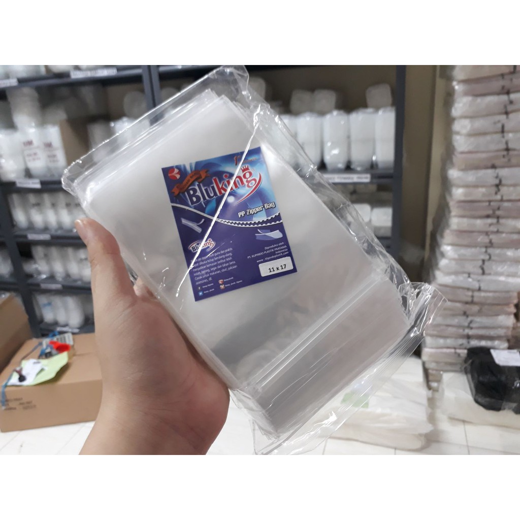 คลิปหนีบพลาสติก PP ใส 11X17CM - 50 ไมครอน - 100 ชิ้น