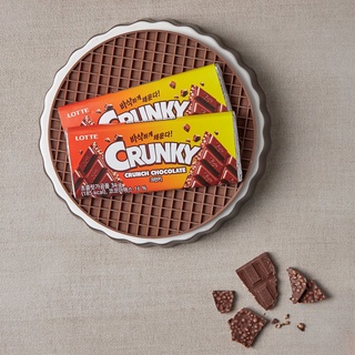 พร้อมส่ง 롯데 크런키 ช็อคโกเเลตสอดใส้บิสกิต Lotte Crunky Chocolate 34g