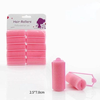 พร้อมส่ง  10Pcs Heatless ผม Curler ไม่มีความร้อน Roller Curling Rod โฟมลูกกลิ้งหยิกบาร์ Wave Formers DIY