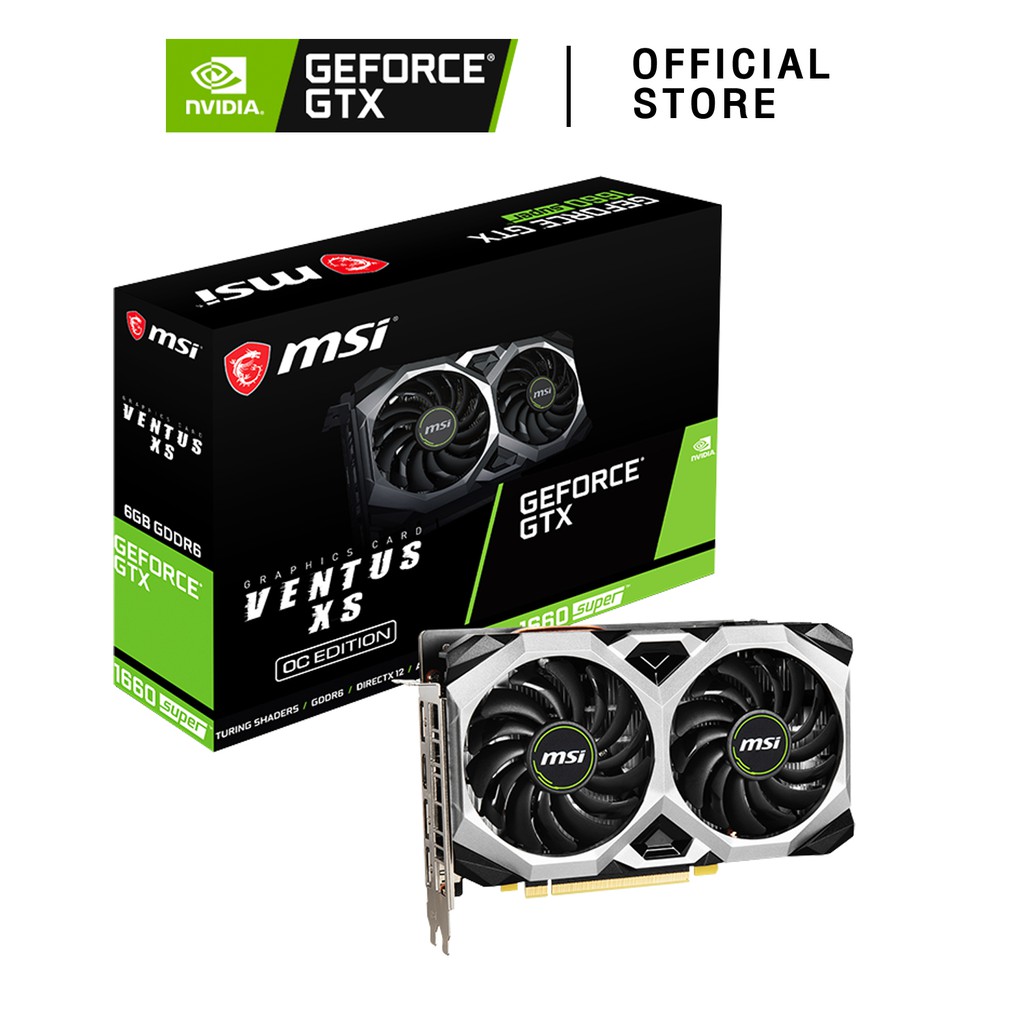 MSI การ์ดจอ Nvidia GeForce GTX 1660 SUPER VENTUS XS OC (4719072681852)