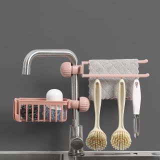 Kitchen Faucet Drain Racks Basket Dishcloth Soap Rag Clean Brush Hanger Storage Organizer Holder Sink Accessories