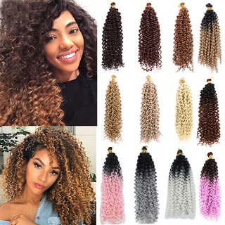 Afro Curl Synthetic Crochet Hair Braiding Hair Extensions Water Wave Braids Bundles Freetress Afro  Twist Bulk