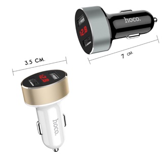 Hoco Z26 Car Charger LCD 2USB หัวชาร์จโทรศัพท์ในรถ หน้าจอLCDดิจิตอลแสดงตัวเลข