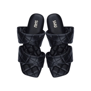 SHU PALETTE SOFT RUMPLE MITT SANDALS - BLACK รองเท้าแตะ